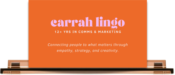 Carrah Lingo business card